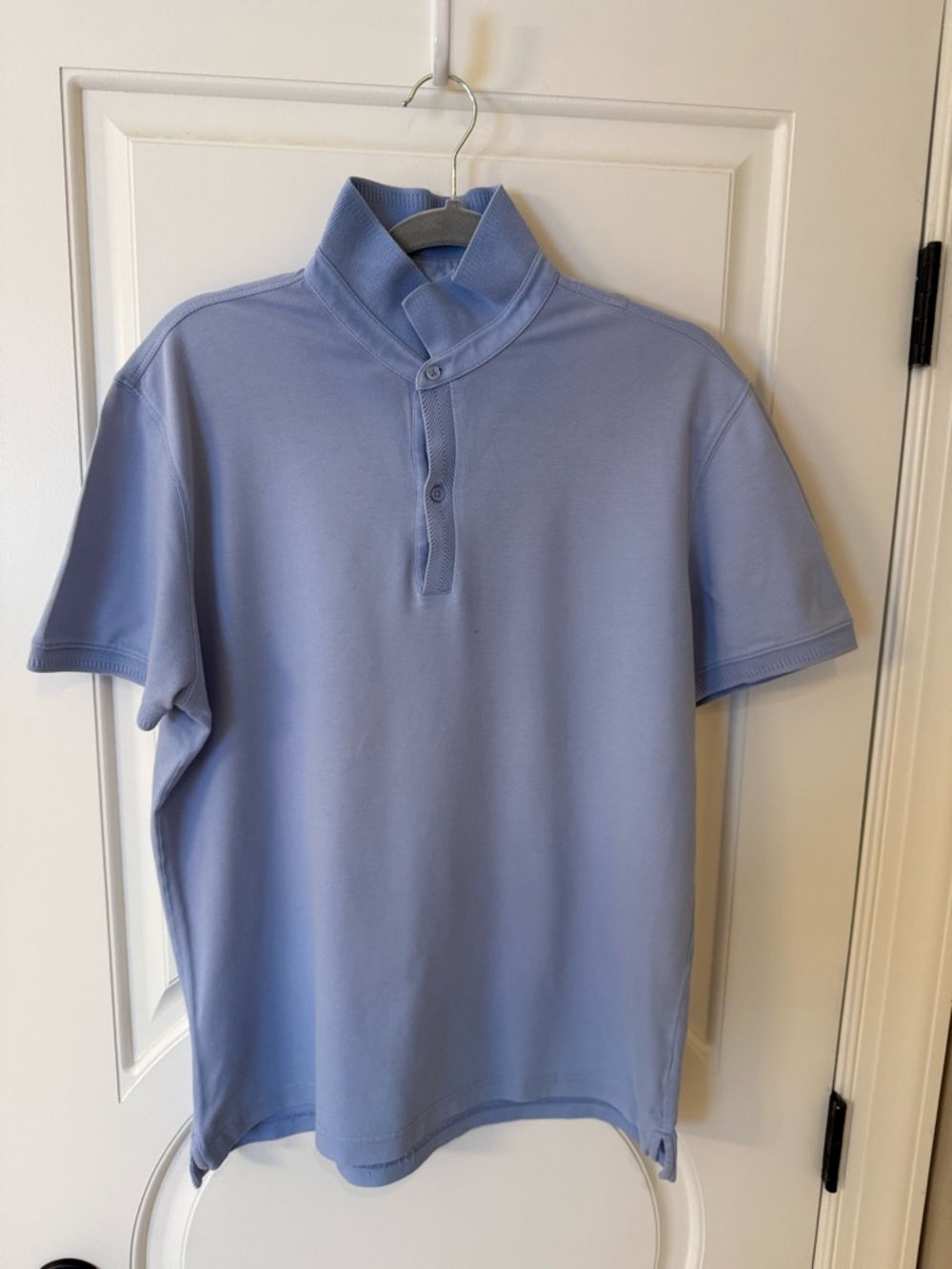 Massimo Dutti Light Blue Short Sleeve Polo